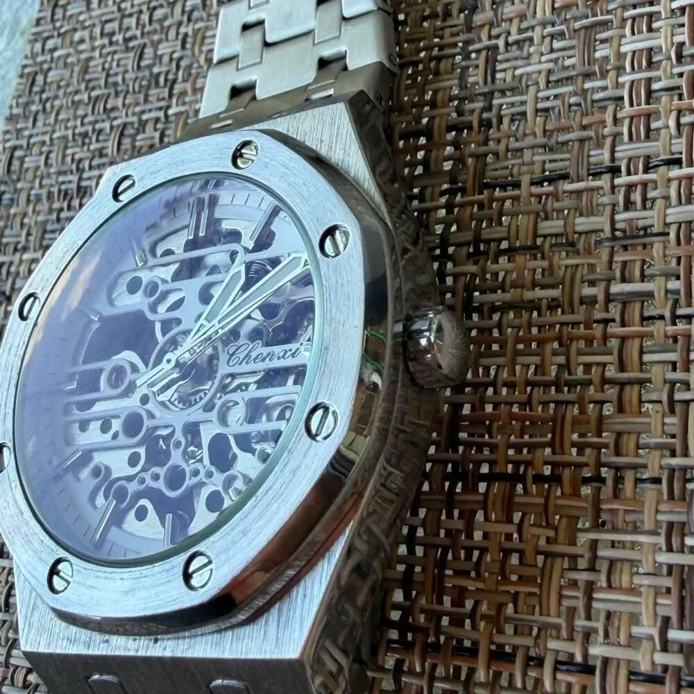 Unbranded Men's Silver and Grey Watch